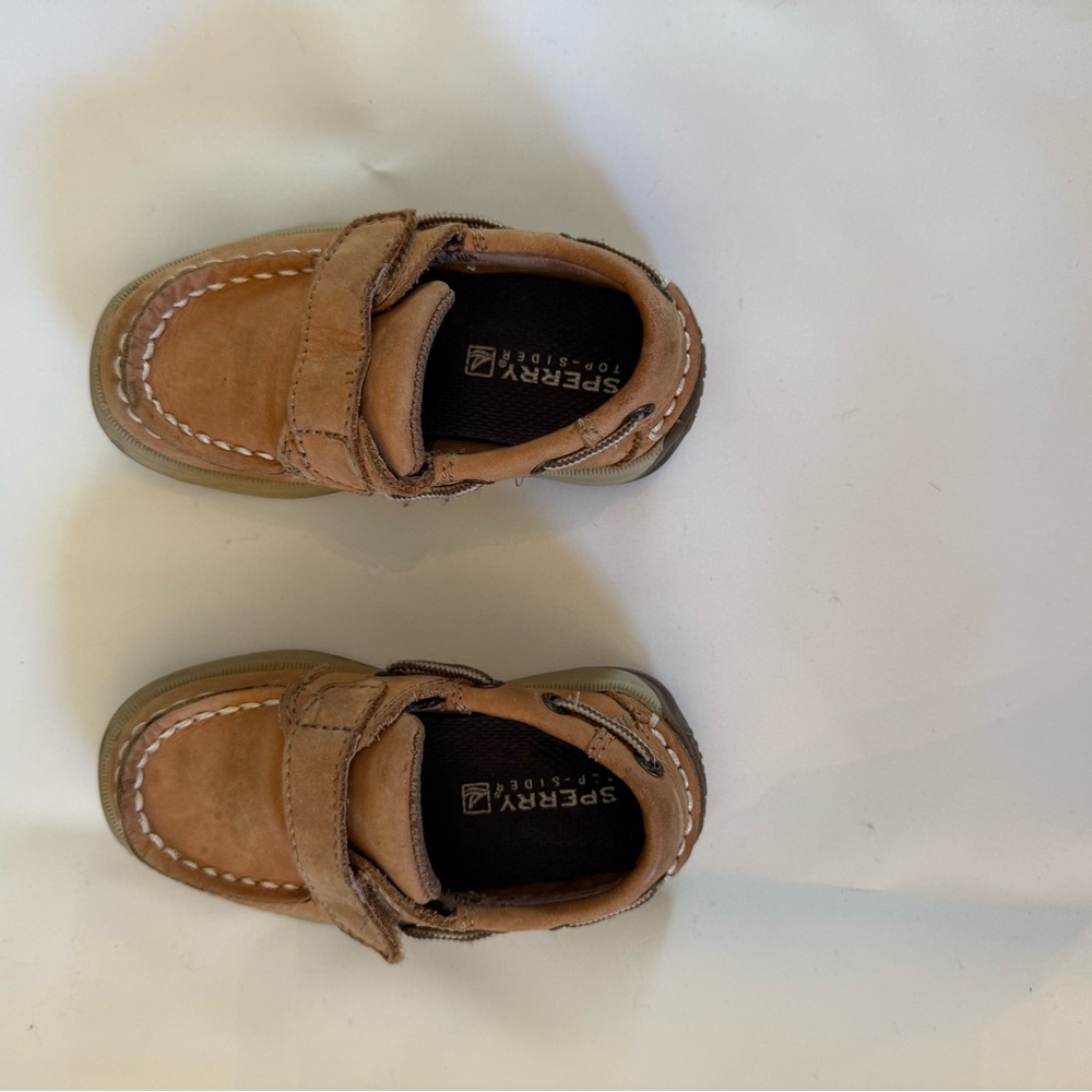 Sperry Kids Tan Moccasins